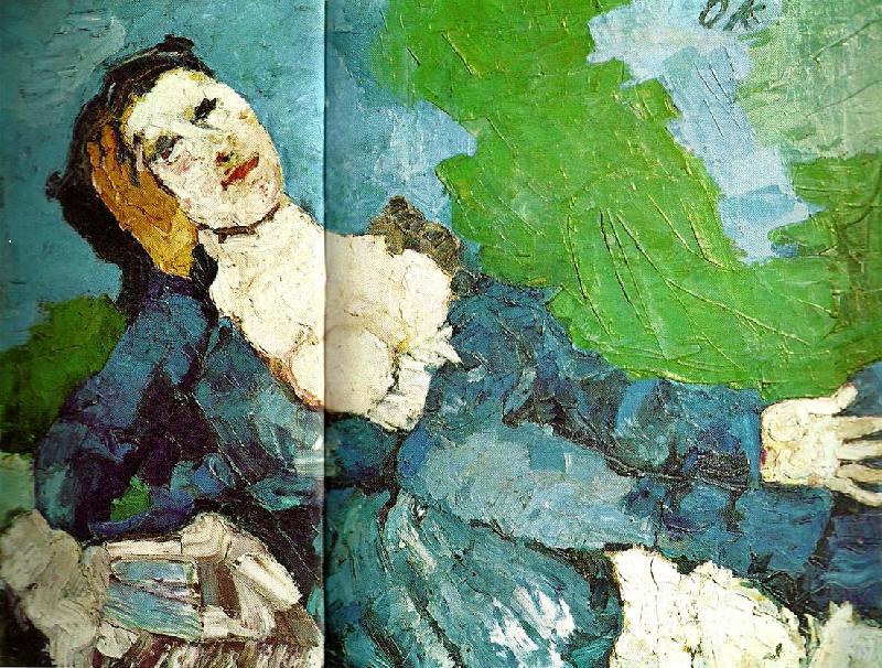 oskar kokoschka kvinna i blatt China oil painting art